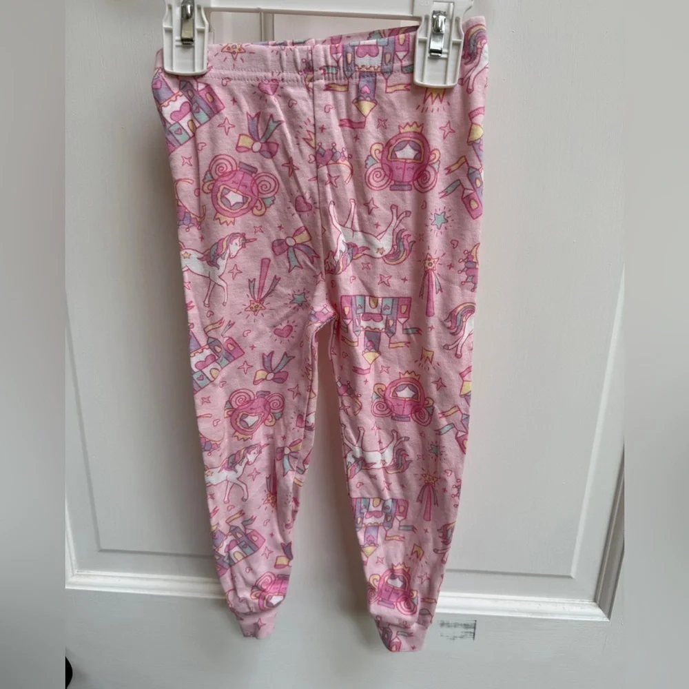 The Children's Place 2T Girls Pink Unicorn Princess Fairy Pajama Bottoms Pants